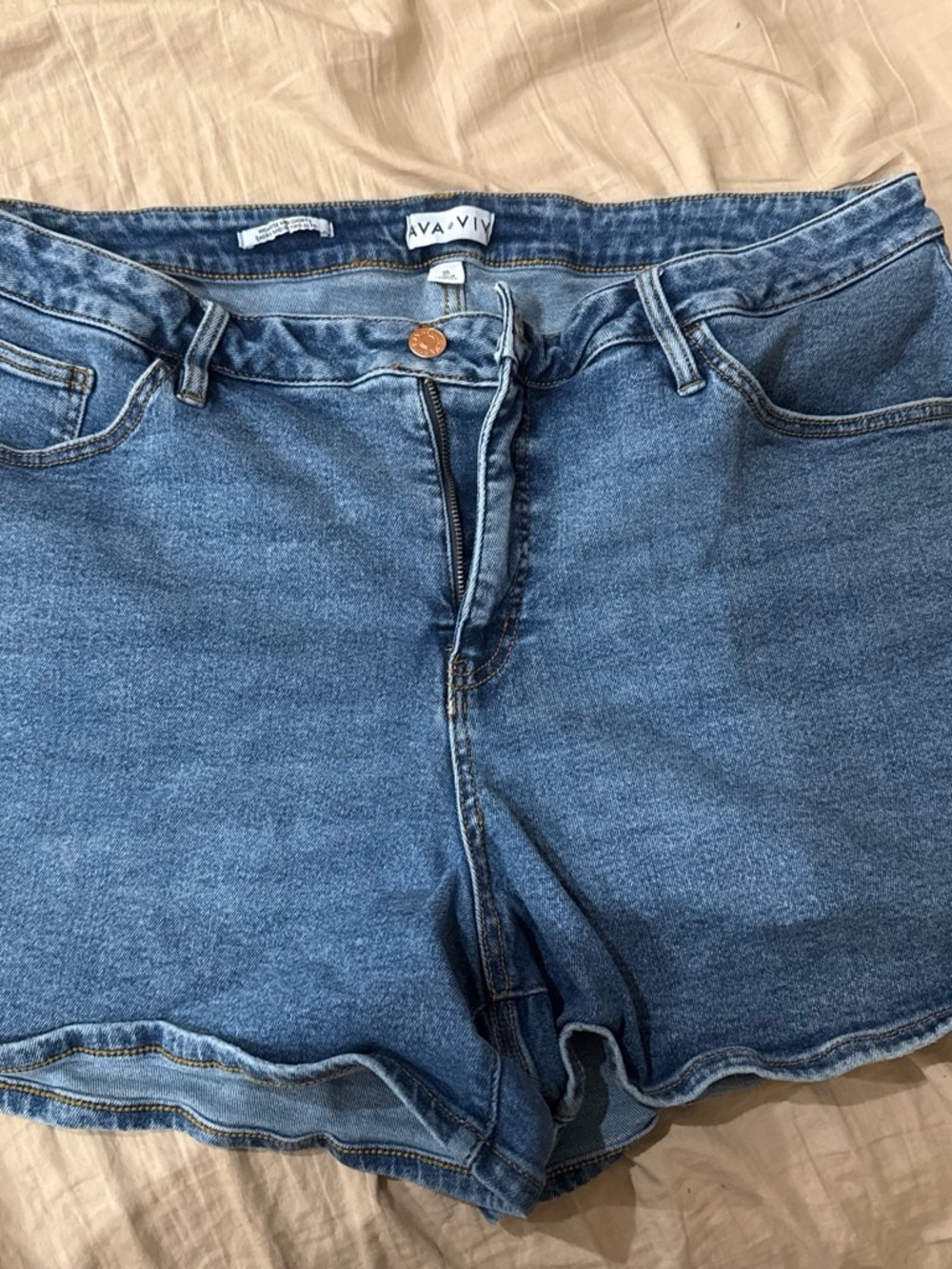Ava & Viv Medium Blue Boyfriend Jeans Shorts